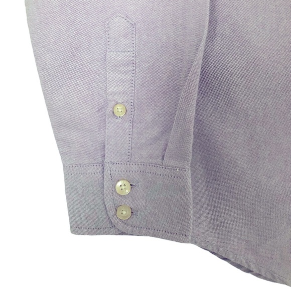 Crew Clothing Cotton Button Down Shirt Classic Fit Long Sleeve Lavender Purple - Picture 5 of 6
